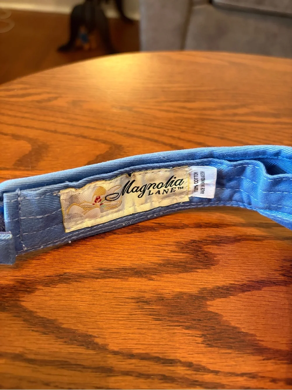 Light Blue Golf Visor with Embroidered Masters Map Patch